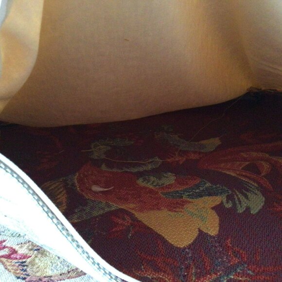 Vintage Jules Pansu Tapestry Pillow Covers Rooster Chicken Design (Set of 2) - Picture 10 of 13